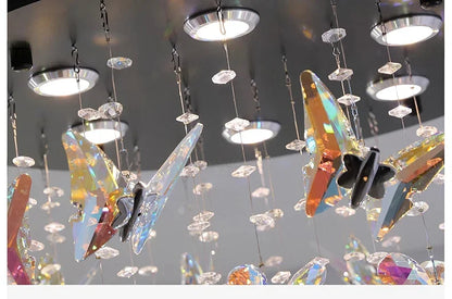Vintage Crystal Ceiling Pendant Shining Creative LED Hanging Lamp Living Room Restaurant Chandelier Mood Light Indoor Lights