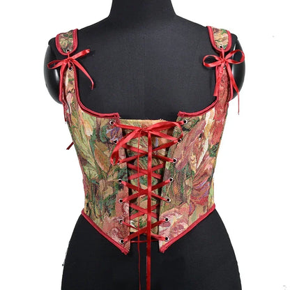 Lolita Tanks Corset Sexy Slimming Bandage Shapewear Women Evening Party Elegant Retro Bustier Top Streetwear Woman Clothes