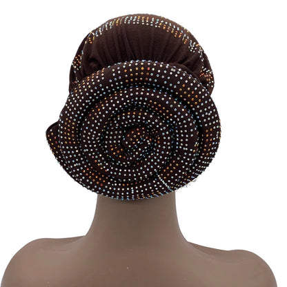 Summer Breathable Turban Cap for Women Muslim Under Scarf Cap African Lady Head Wraps Bonnet
