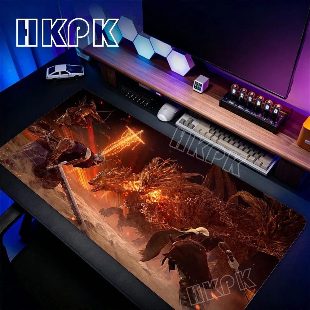 Gaming Mouse Pad XXL Deskmat Anime Pc Accessories Mousepad E-Eldens R-Ring Mat 90x40cm Gamer Large Desktop Extended Desk Carpet