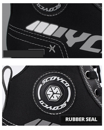 Scoyco Motorcycle Shoes Anti-Skip Breathable Shockproof Touring Casual High Ankle Autumn Summer Leisure Racing Riding Moto Boots