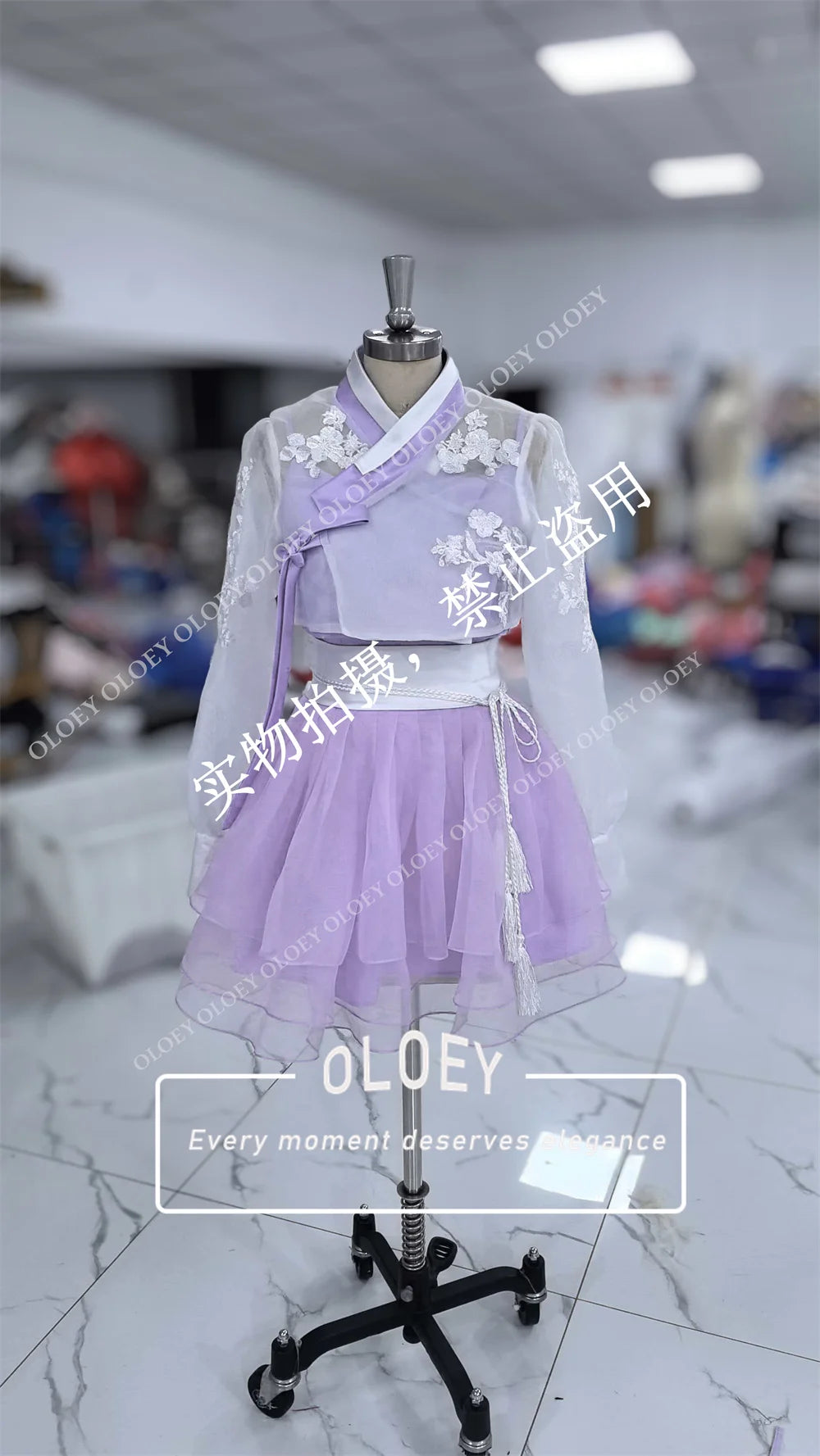 OLOEY Customized Hanbok 2026 Short Korea Performance Prom Dresses Wedding Photo Shoot Mini Reception Gown Party Dress