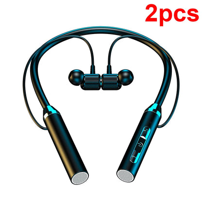 For Xiaomi Lenovo Bluetooth Earphone Silicone Neckband Headset HiFi 9D Stereo Sports Halter Wireless Headset Magnetic Earbuds