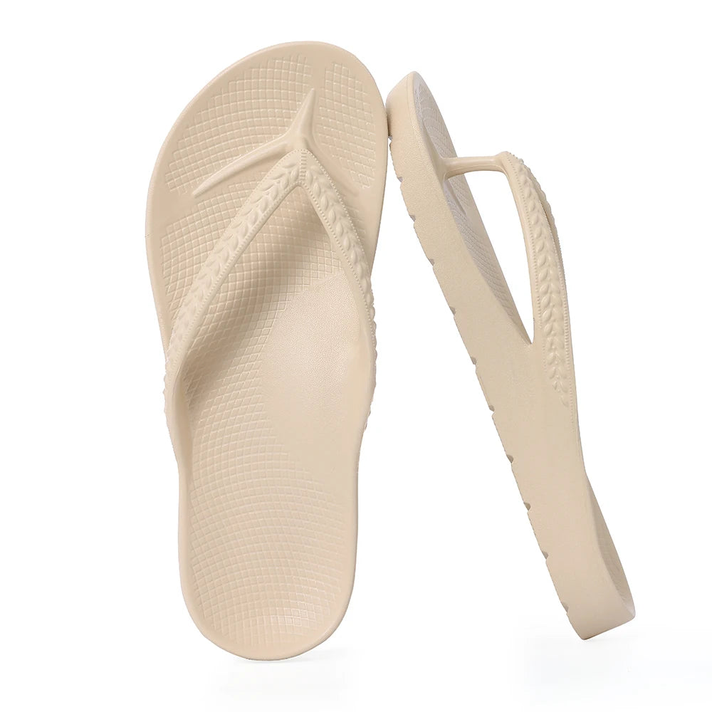 Asgard Summer Flip Flops Comfort Non-slip Flat Rubber Sandals With Stretchable Strap Unisex Cozy Casual  Beach Vacation Slippers
