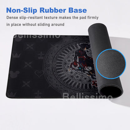 Extended Mouse Pad Anime Black Desk Mat PC K-kingdom H-hearts Keyboard Pad Laptop Gaming Accessories Table Play Mat XXL Mousepad