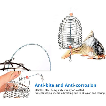 10Pcs Carp Fishing Bait Trap Cage Feeder Basket Holder Coarse Lure Feeder Carp Fishing Tackle Kit