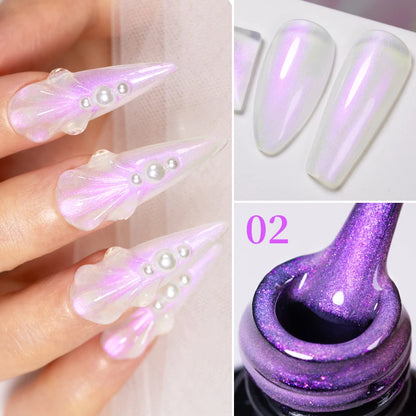 AWStorG 7.5ml Light Color Cat Eye Gel Nail Polish Pink Semi Permanent Glitter Magnetic Gel Soak Off UV LED Varnish Nail Art