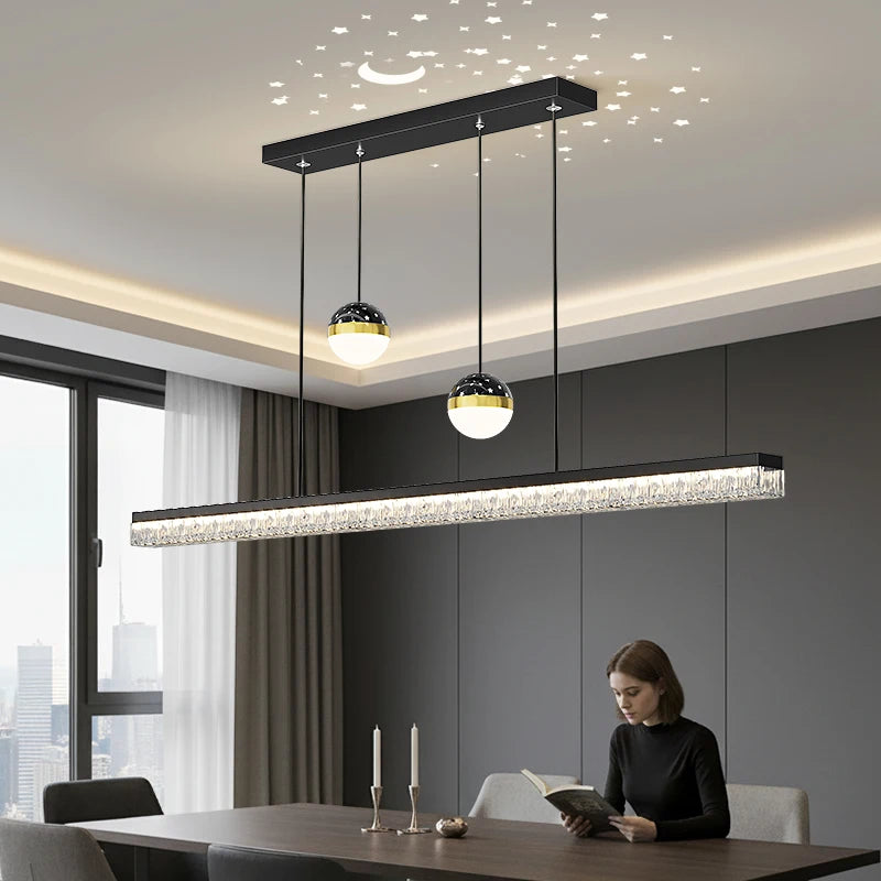 New Model Living Room Starlight Ceiling Lamp - Round Design Luxurious And High-End Modern And Minimalist Style Whirlwind Effect