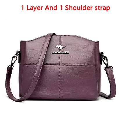 Genuine Soft Pu Leather Handbags for Women Vintage Shoulder Tote Bag Luxury Designer Ladies Large Capacity Purse Bags Sac A Main