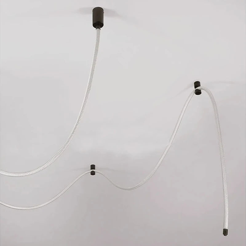 Modern LED Ceiling Chandelier Personality Braided Hose Lamp Ceiling Living Room Bedroom LED Lights Nordic Home Decor Suspension