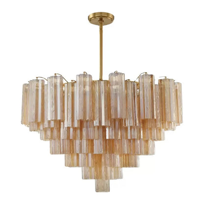 French Style Artistic Chandelier Medieval Colored Glass Retro Lighting for Living Room Dining Room Bedroom Villa Staircase Home