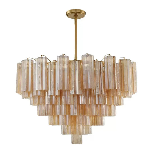 French Style Artistic Chandelier Medieval Colored Glass Retro Lighting for Living Room Dining Room Bedroom Villa Staircase Home