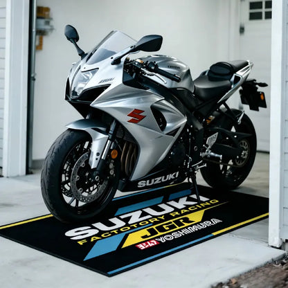 Suzuki Motorsports Carpet Garage Mat Racing Cool Motorcycle Display Electric Bike Mat Entrance Doormat Bedroom Home Decoration