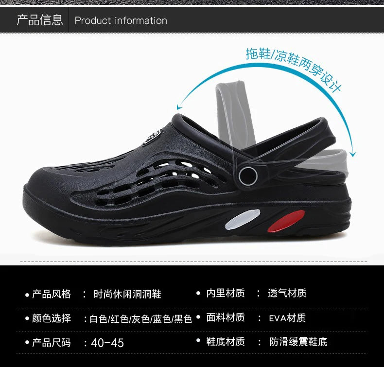 Summer Unisex Clogs Sandals Shoe Men Woman Hoof Thongs Stamp Garden Beach Big Size 36-49 Slippers for Men's Shoes Zapatos Hombr