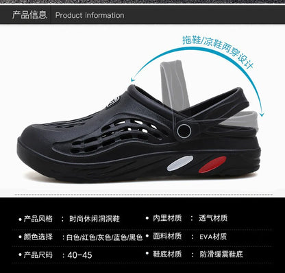 Summer Unisex Clogs Sandals Shoe Men Woman Hoof Thongs Stamp Garden Beach Big Size 36-49 Slippers for Men's Shoes Zapatos Hombr