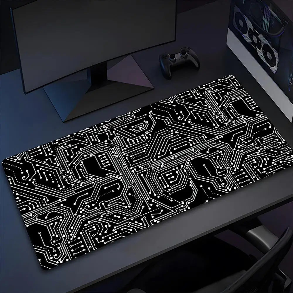 Black Circuit Board Pattern Mouse Pad High Quality Natural Rubber Mouse Pad The Most Professional Washable Laptop Mouse Pad