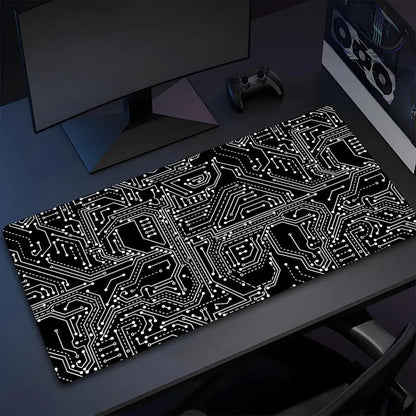 Black Circuit Board Pattern Mouse Pad High Quality Natural Rubber Mouse Pad The Most Professional Washable Laptop Mouse Pad