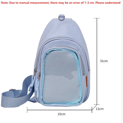 Kawaii Japanese Itabag Girls Soft Nylon Backpack Crossbody Bags 10CM Doll Women With Display Plate Cross Body Sling Pouch 2025