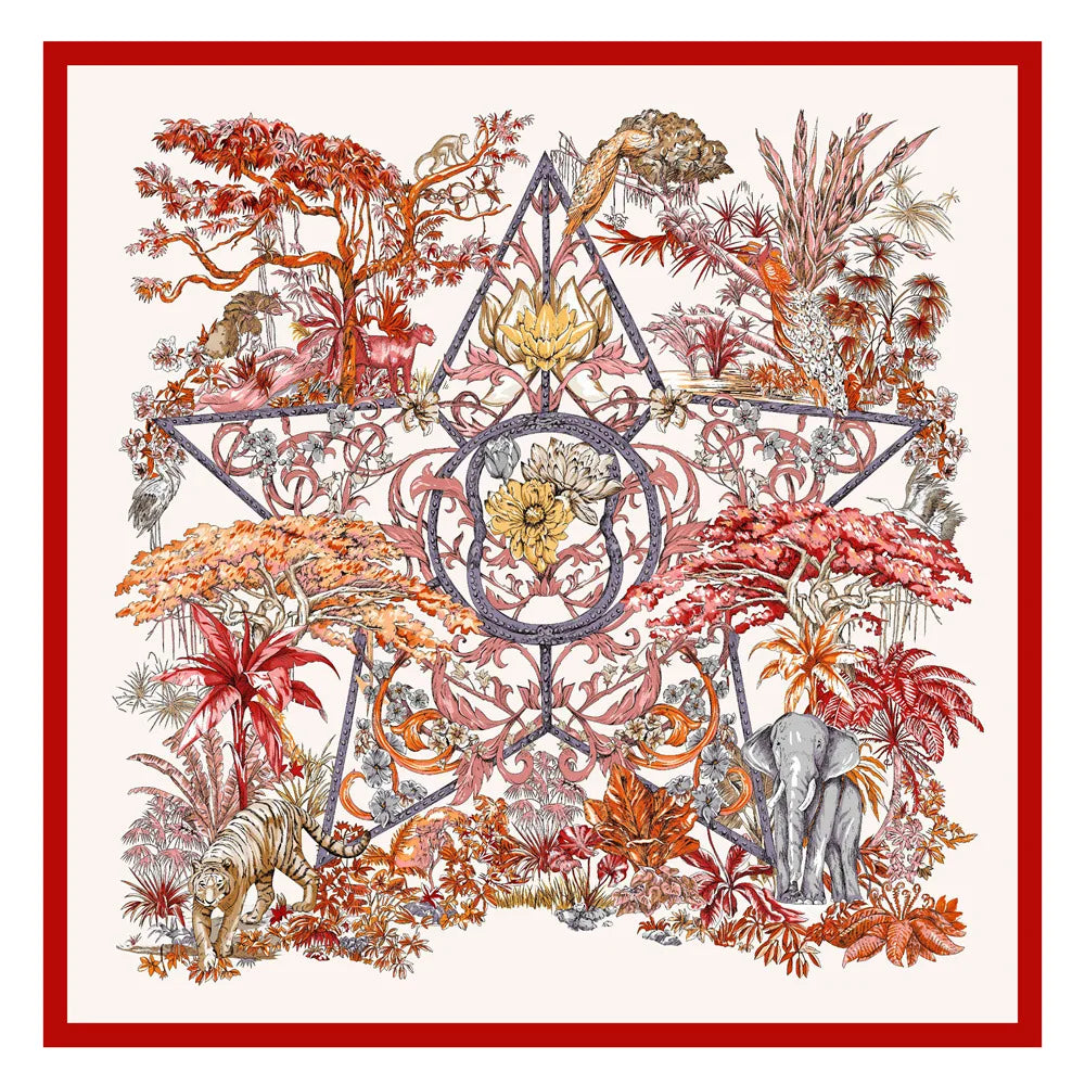 130CM Silk Scarf Women Horse Head Print Stoles Square Scarves Wraps Large Bandana Kerchief Hijabs Female Silk Foulards Sjaal
