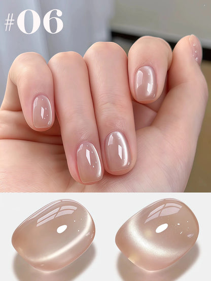 1-24pcs WS Romantic Purple Cat Eye Gel Nail Polish New Style Super Flash Versatile Whitening Purple Glass Bead Cat Nail Salon