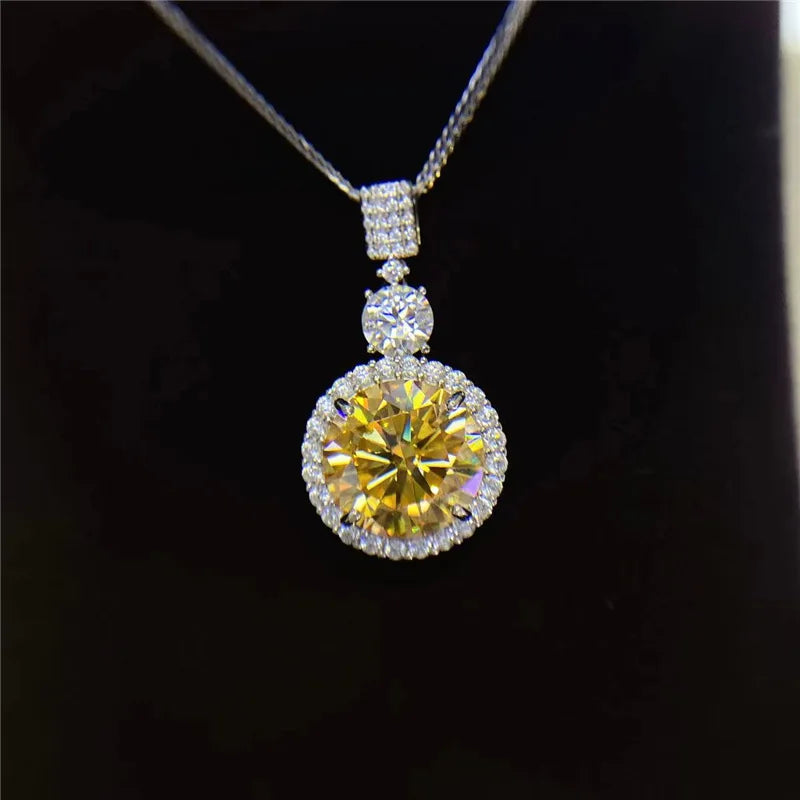 TY 5CT DColor Moissanite 925 Sterling Silver Pendant Necklace Fine Jewelry Necklace Women Fashion Accessories For Party Wedding