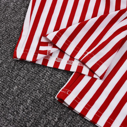 Weird Puss Stripe Print Playsuit Women Sleeveless Backless Halter Bandage Skinny Sexy Clubwear Activity Fitness Workout Romper
