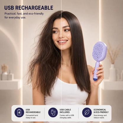 Electric Spray & Massage Hair Brush, Electric Steaming Massage Hair Care Brush, for Reduce Frizz, Nourishes Hairs, Anti-Static
