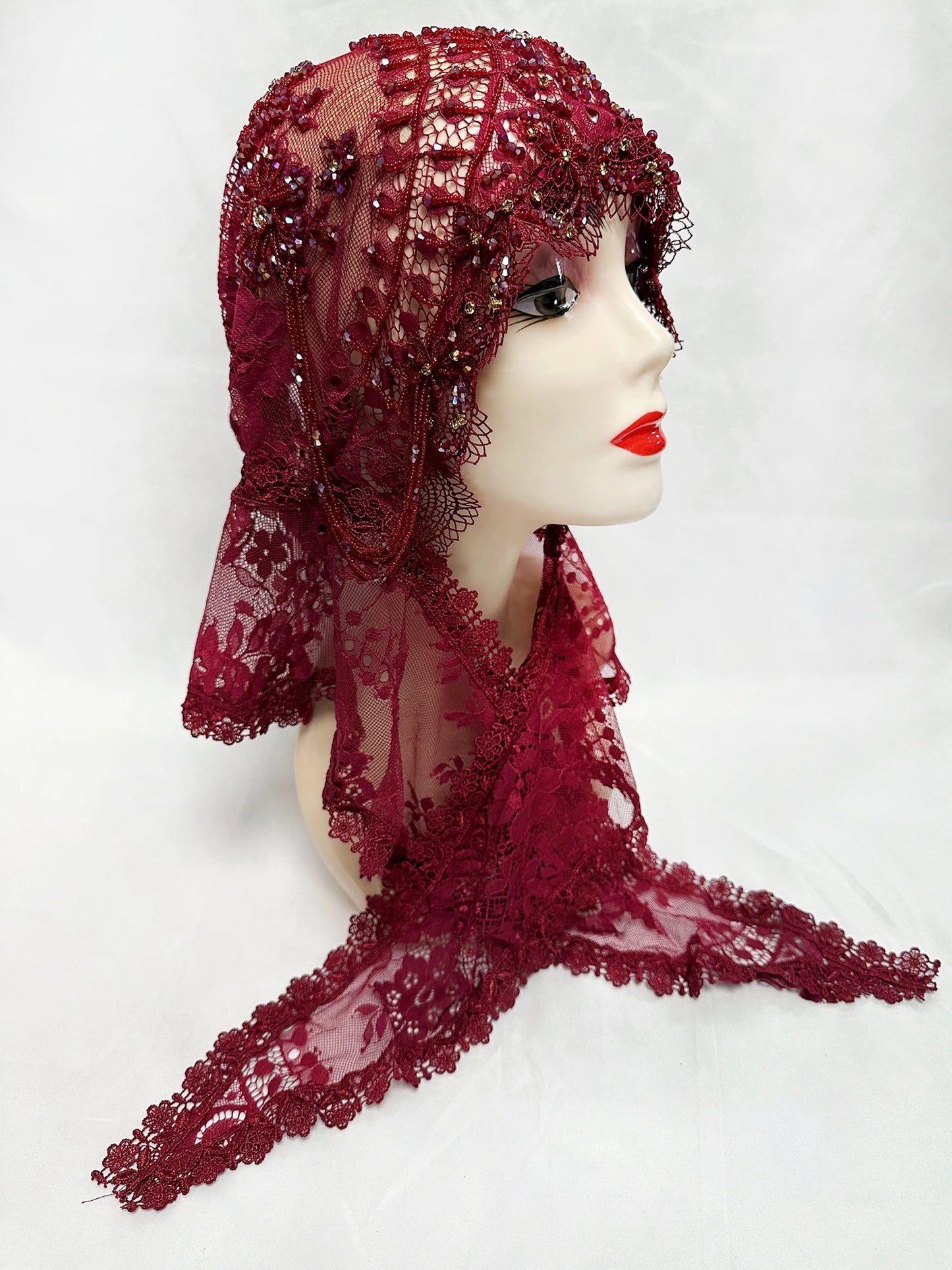 New 2025 Muslim Women Shawl Headscarf Luxury Tassels Beads Scarf Malaysia Prayer Kufi Islam Saudi Arabia Lace Hijab