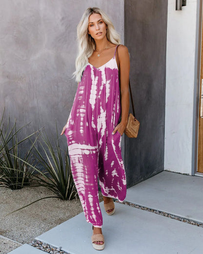 Women's Jumpsuit 2023 New Women's Clothing Wholesale Russian European and American Suspender Sexy Wide Leg Pants