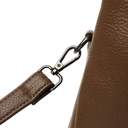 New Ladies Soft Leather Handbag Large Capacity Single Shoulder Bag Retro Solid Color Mom Bolsa Luxury Cross-Border Style Bags