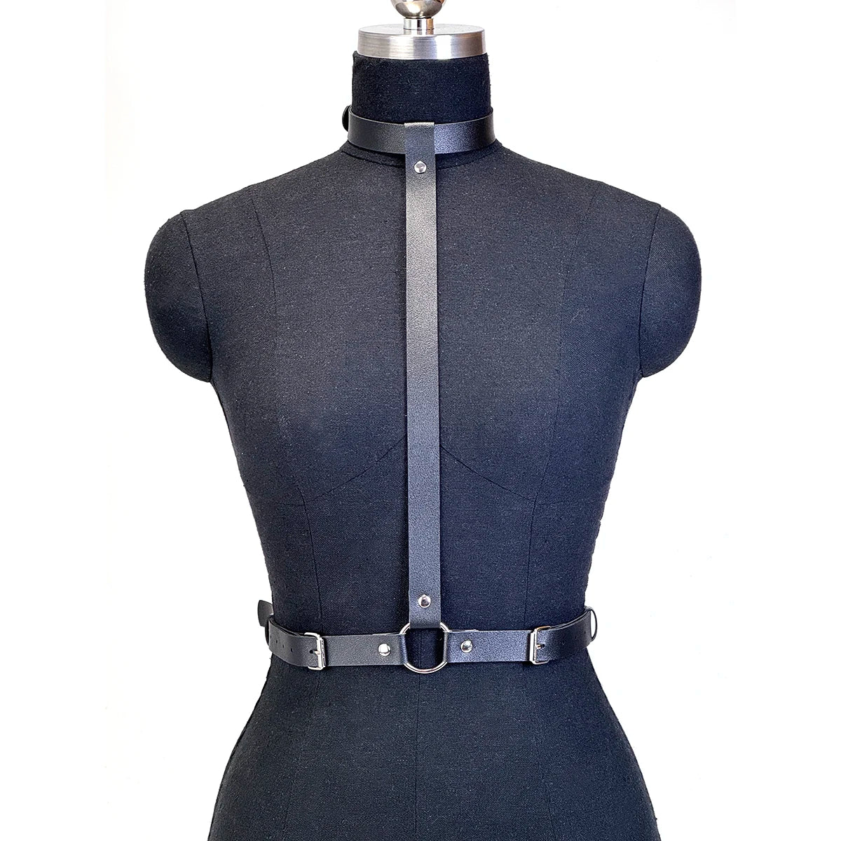 Women Fashion Belt PU Leather Body Shoulder Armor Chest Harness Sword Belt Shoulder Strap Harness Women Clothing Open Cage Bra