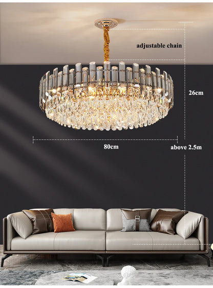 Nordic Led Crystal Chandeliers Gold Luxury Lighting Dining Living Room Bedroom Kitchen Island Lights Indoor Hanging Light Lustre