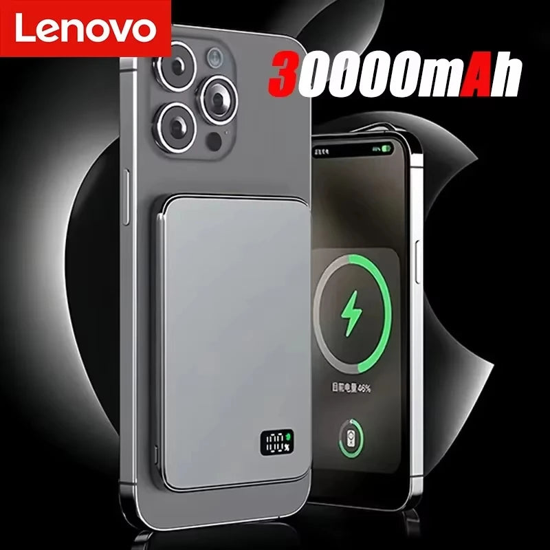 Lenovo PD22.5W Fast Charging Magsafe External Battery Magnetic Wireless Power Bank 500000mAh For iPhone Samsung