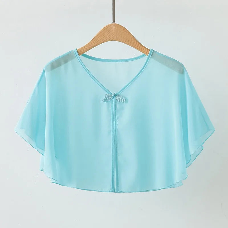 Summer Women's Sun Protection Clothing Super Thin Small Coat New Chiffon Shawl Tops Breathable Sunscreen Cardigan Chiffon Shawls
