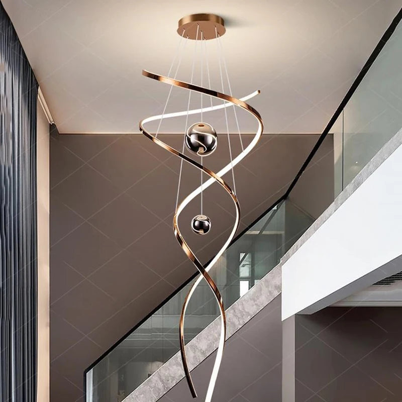 Modern home decor led lights pendant light lamps forstaircase Chandeliers for living room hanging light indoor lighting