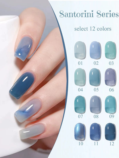 1-24pcs WS Romantic Purple Cat Eye Gel Nail Polish New Style Super Flash Versatile Whitening Purple Glass Bead Cat Nail Salon