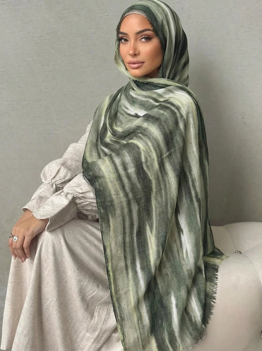 Women Big Size Plain Solid Cotton Rayon Crease Hijab Scarf Lady High Quality Wraps and Shawls Musulman Headband Islamic Turban