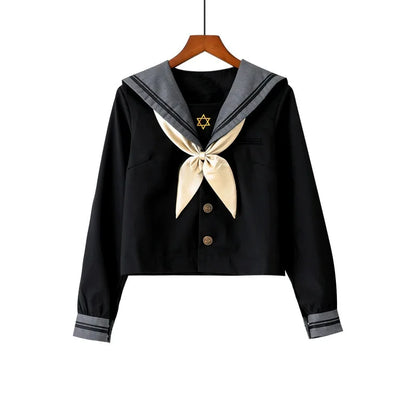 Japanese School Uniform For Girls Sweet Lolita Sailor Korean Uniforms Anime Cosplay Long Sleeve 8L9HL3Y6 Shirt Pleated Skirt