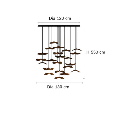 Designer Log Craft LED Ceiling Chandelier Living Room Tearoom Kitchen Table Lamps Bedroom Home Decoration Lighting Stair Lights