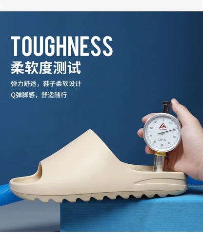 Summer Slippers Men Women Indoor EVA Soft Bottom Sandals Open Toe Trend Slides Beach Shoes Slippers Home Shoes Size 35-46