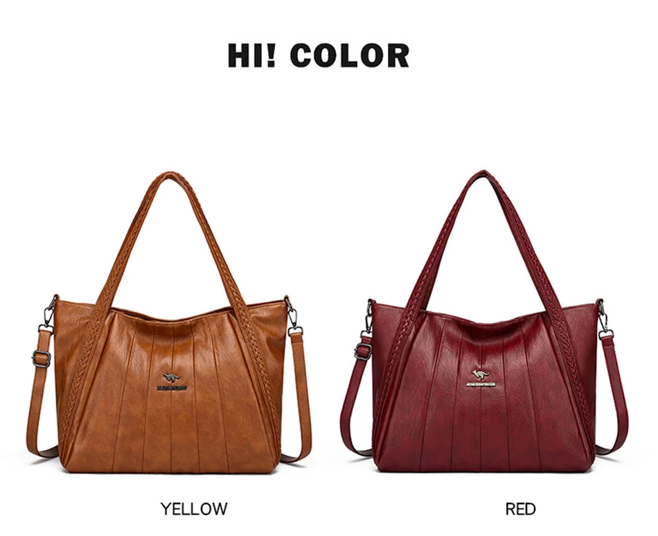 Genuine Brand Leather Women Handbag Luxury Designer Shoulder Crossbody Bags Ladies Purse Messenger Tote Bag Female Commuting Bag