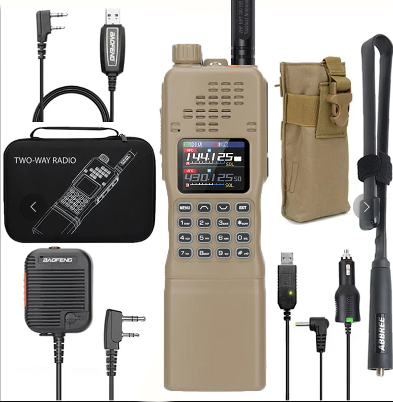 Baofeng AR-152 Pro GPS Walkie Talkie Two Way Radio 12000mAh Battery Tactial 50KM Long Range AN PRC-152 Multi Band Transceiver