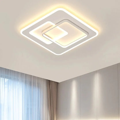Modern LED Ceiling Lamp Square Ultrathin Living Room Lights with Remote Control Bedroom Study Dining Home Decor Lighting Fixture