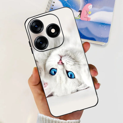 Phone Case For Tecno Spark 10 10C 2023 Fashion Flower Cat Butterfly Soft Silicone TPU Cases For Tecno Spark10 Spark10c KI5q KI5k