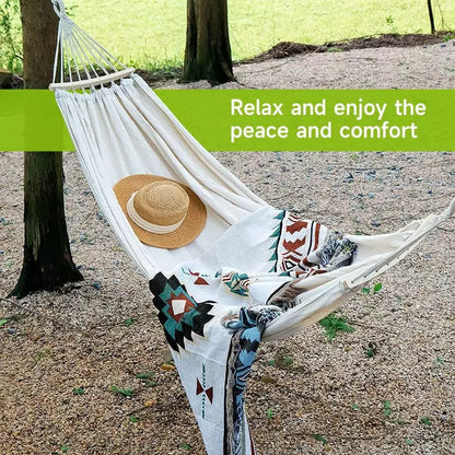 Hammock Chair Swing Camping Hammock Thickened Durable Fabric Canvas Single Hammocks Travel Swing Hanging Bed Outdoor Hammock
