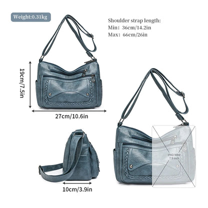 High Quality Leather Luxury Handbags Ladies Bag Designer Shoulder Crossbody Bags For Women 2024 New Bolsa Feminina Sac A Main