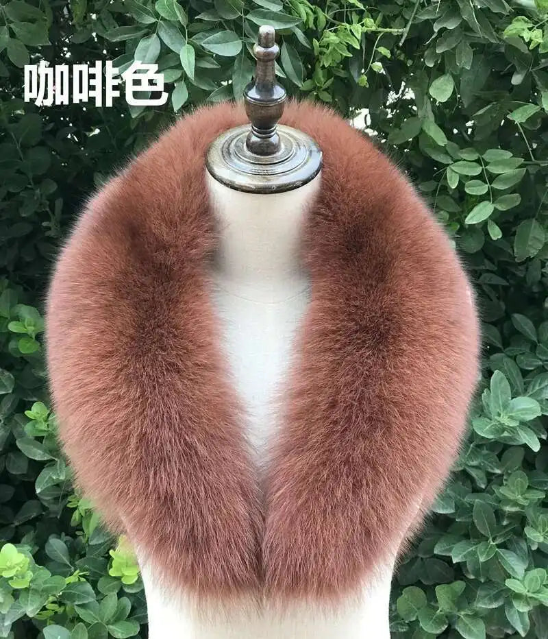 Real Fox Fur Collar for Women Coat Jacket Female Wraps Winter Warm Fur Scarf Extra Large Size Neck Warmer Fur Shawls Scarves