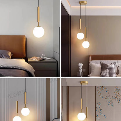 1pc Modern Home Decor LED Lights Bedroom Lamp Bedside Pendant Light Lamps LED Chandeliers Hanging Light Indoor Lighting