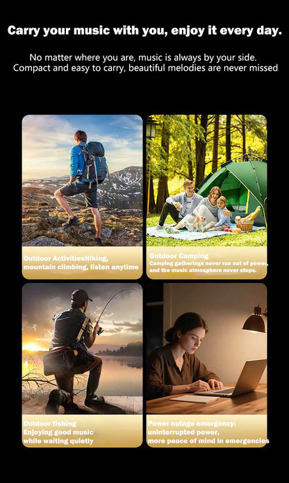 Gaiaray 100W Portable Power Station LiFePO4 Charge Station 76.8Wh Solar Generator With Bluetooth Speaker FM for Camping Travel
