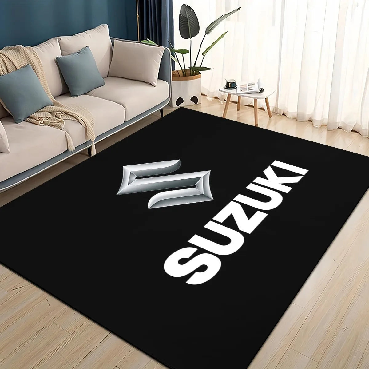 Suzuki Motorcycle Large Area Rug Carpet for Home Living Room Kids Bedroom Sofa Doormat Decor Non-slip Floor Mat Home Decoration